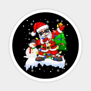 Funny Christmas Lights Dabbing Santa Snowman Xmas Dab Dance Santa Magnet